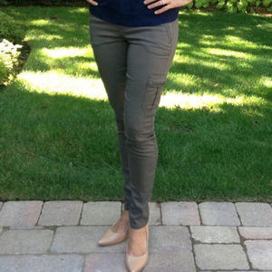 Level 99 olive Cargo Ankle skinnies